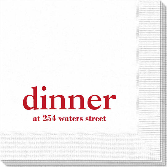 Big Word Dinner Napkins